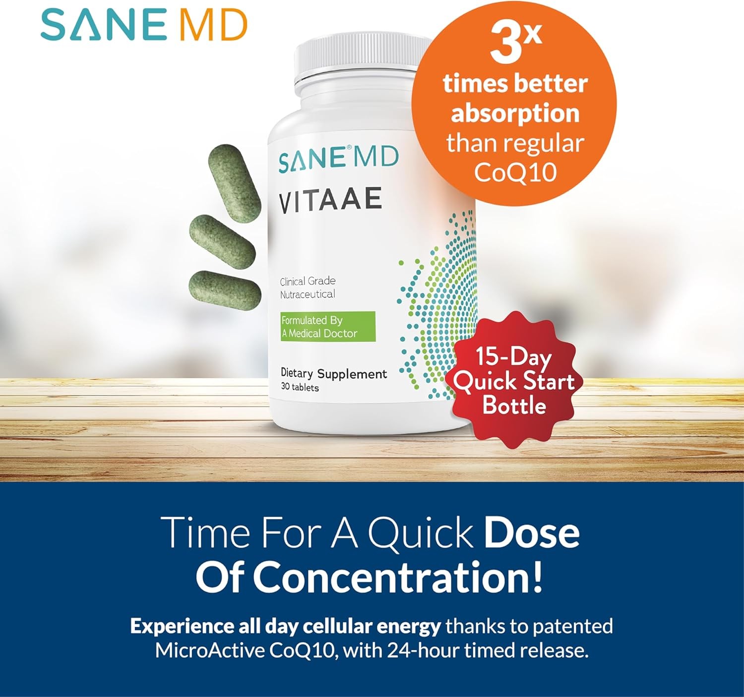 SANE MD Vitaae – Throat Phlegm, Coughing, and Brain Support – 15-Day Quick…