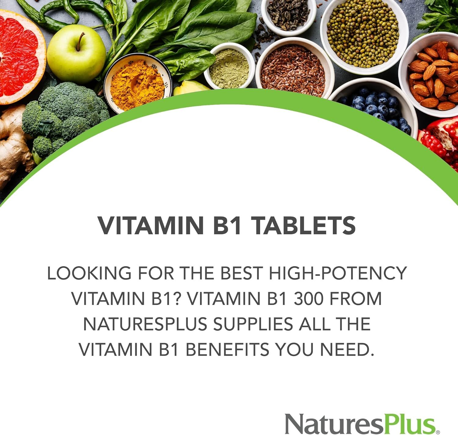 Naturesplus Vitamin B1 (Thiamin Hci), Sustained Release – 300 Mg, 90 Vegetarian