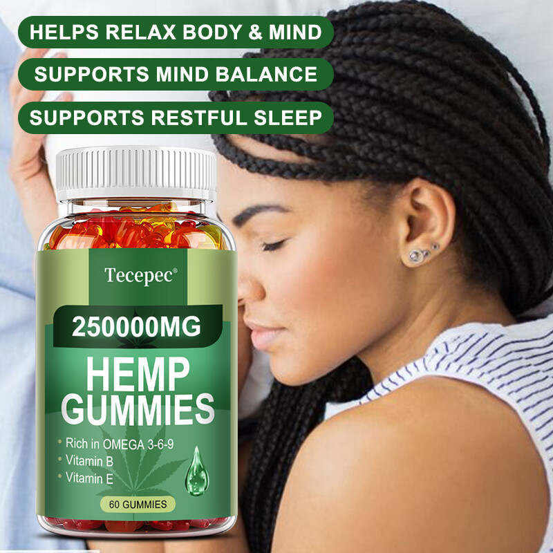 Natural gummies- Pure, Vegan – anxiety, sleep, pain, relaxation 60 Capsules
