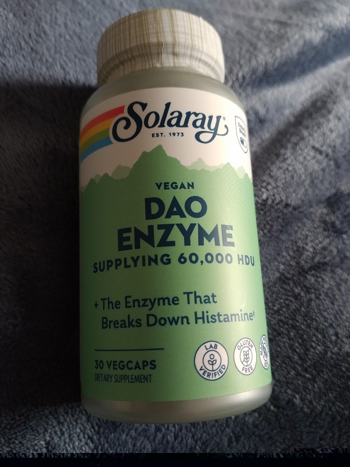 Solaray, Vegan DAO Enzyme Supplying, 30 Veg Caps