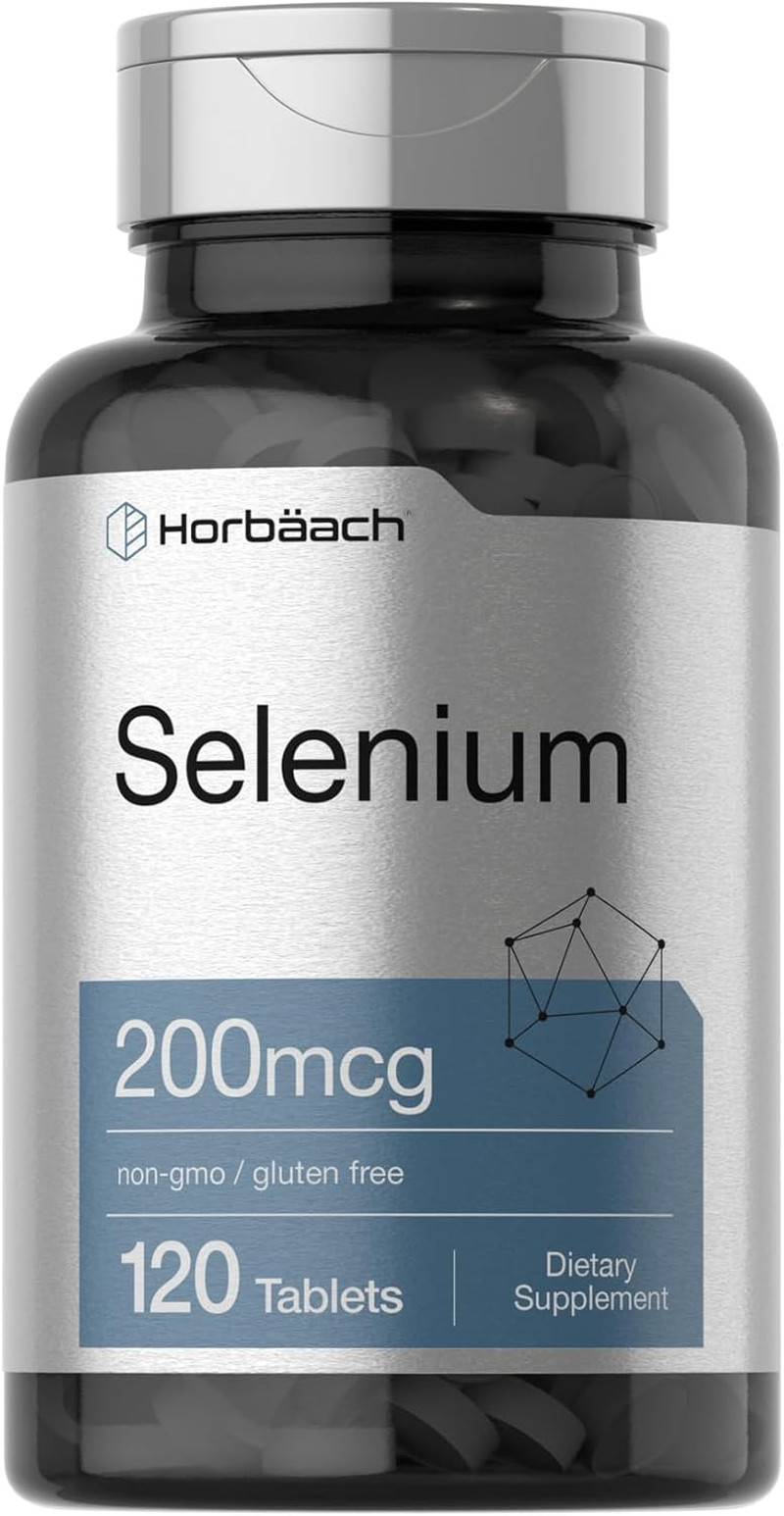 Selenium Supplement 200Mcg for Women and Men| 120 Tablets | Non-Gmo and Gluten F