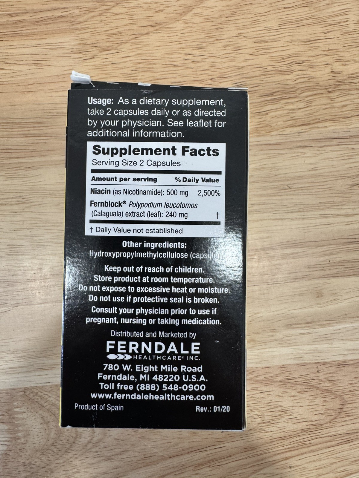 2x NEW Heliocare Advanced Niacin B3 for Healthy Skin 120ct Fernblock-PLE 07/2026