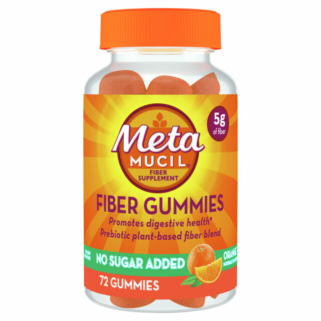 Metamucil Fiber Sugar-Free Orange Gummies Supplement – Pack of 72 Exp 7/26