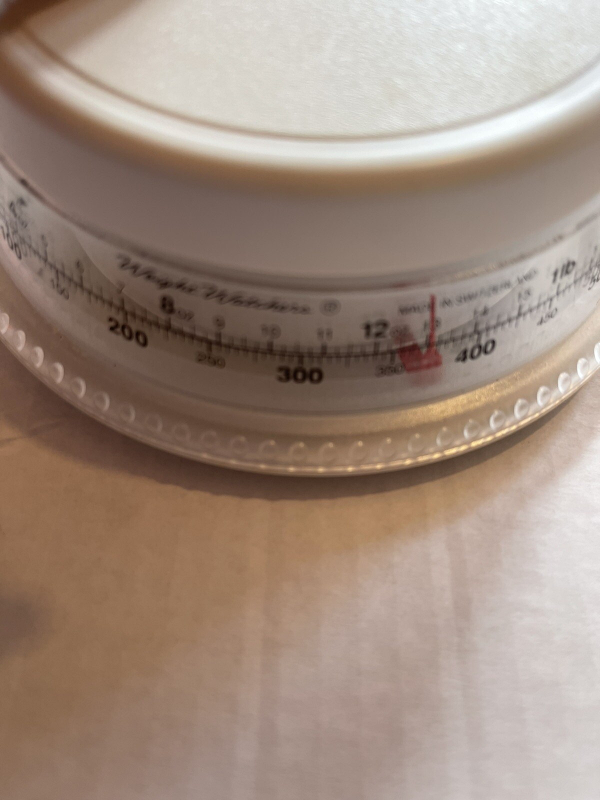 1990 Vintage Weight Watchers Round Food Scale Switzerland Works Clean