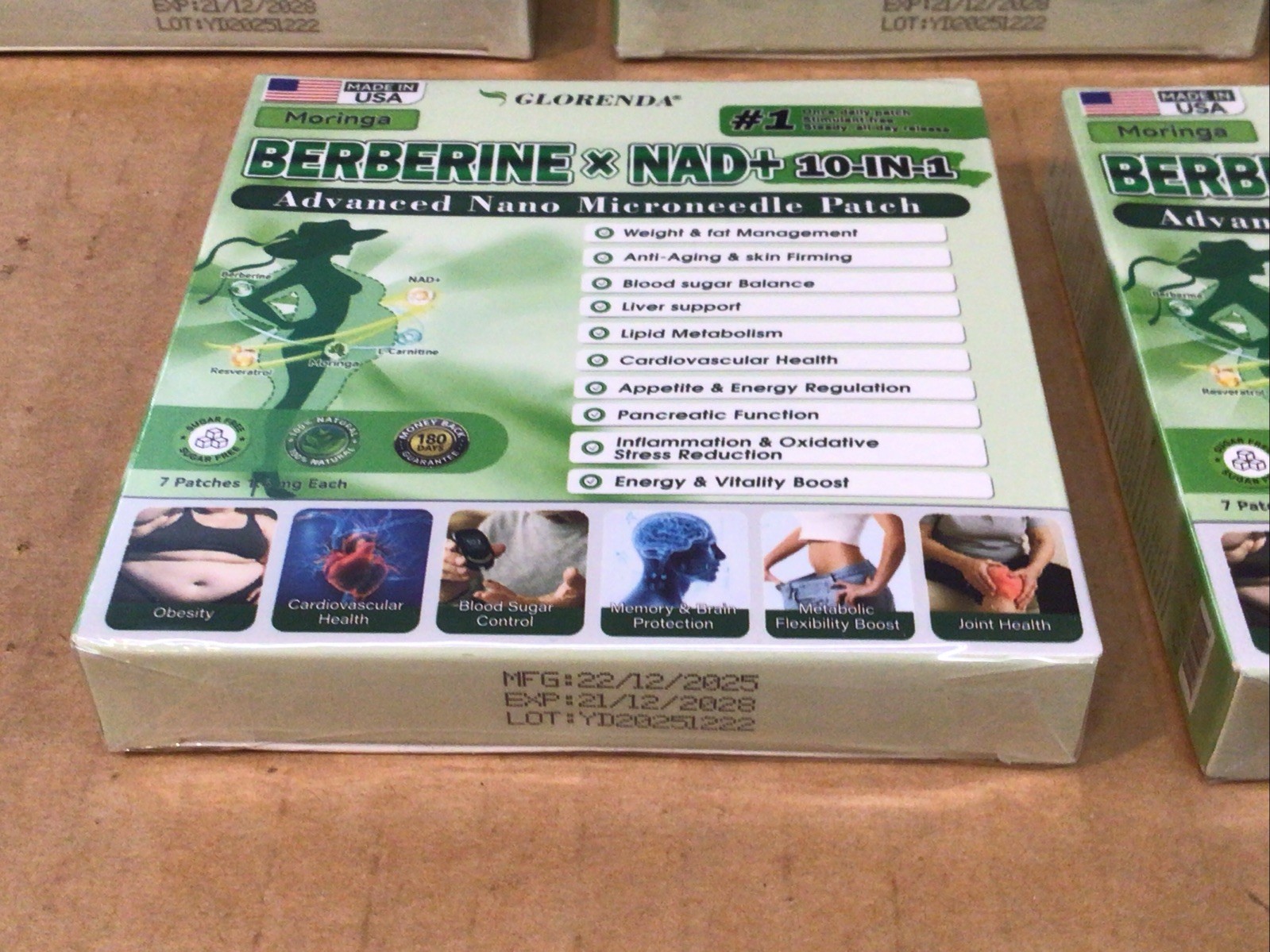 7 Boxes Of Moringa Berberine 10-in-1 Advanced Nano Microneedle Patch (7pcs/box)*