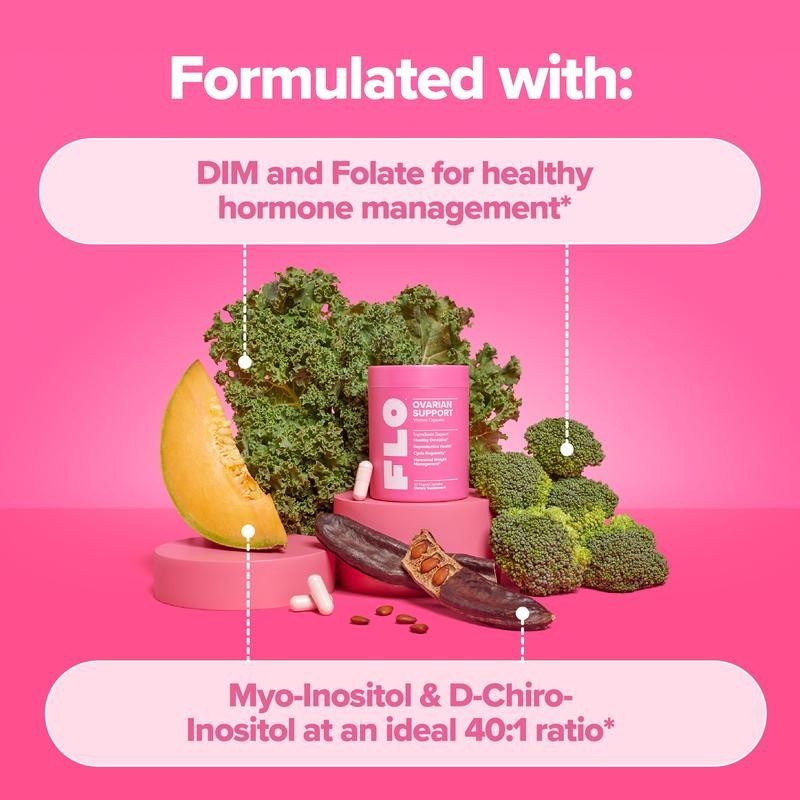 2 BOTTLES-O Positiv FLO Ovarian Support Vitamin-Women’s Ovarian Health & Hormone