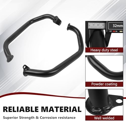 Engine Guard Highway Crash Bar Protector Replacement for Suzuki Boulevard Black
