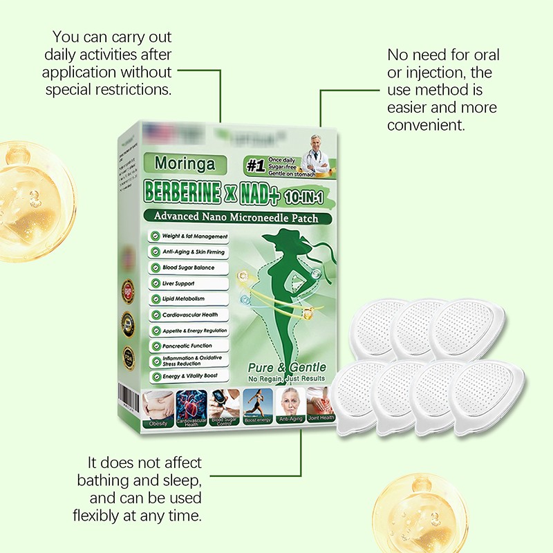 3 BOX Advanced Nano Microneedle Patch Moringa Berberine x NAD+10-in-1