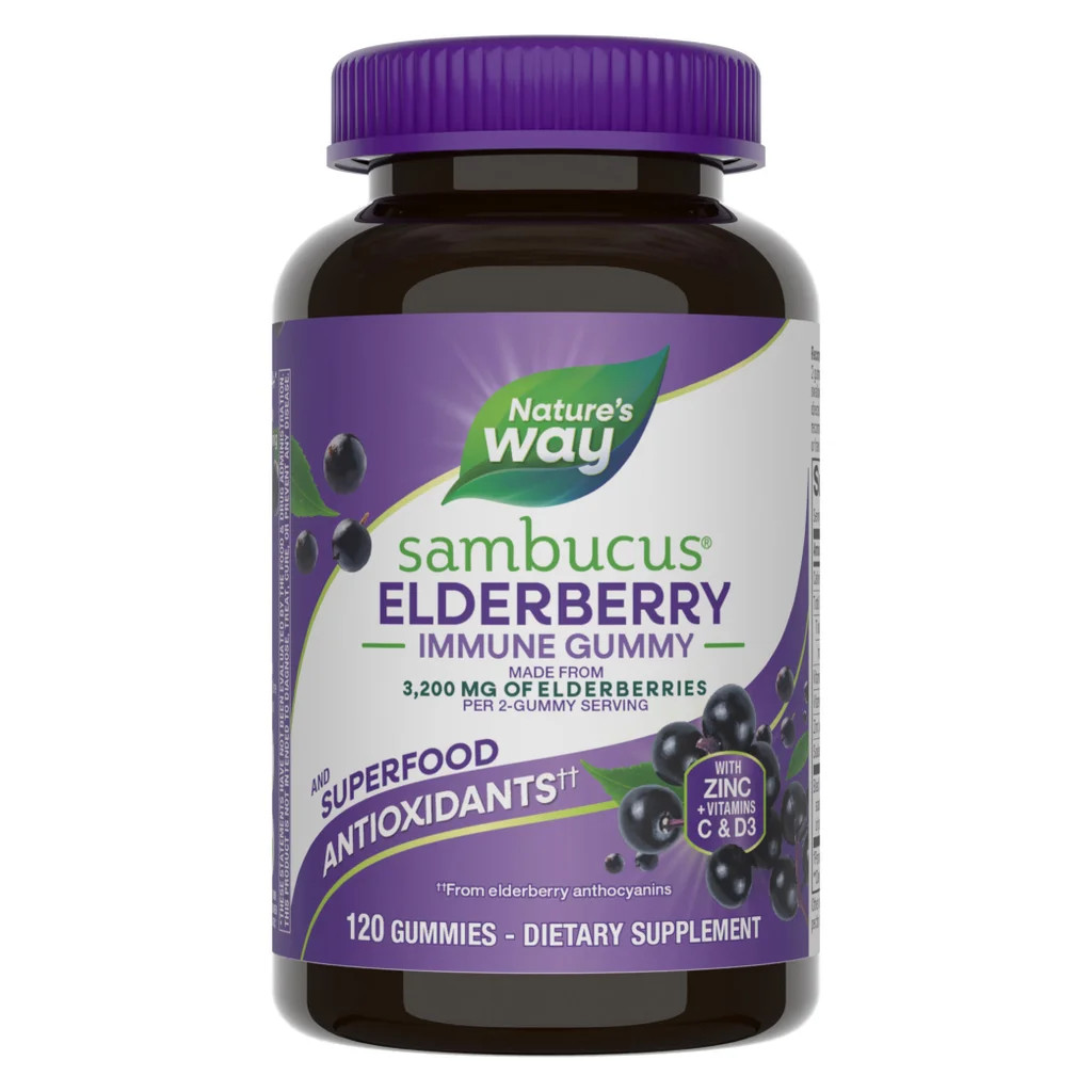 Nature’s Way Immune Support Sambucus Elderberry Gummies 120 Ct