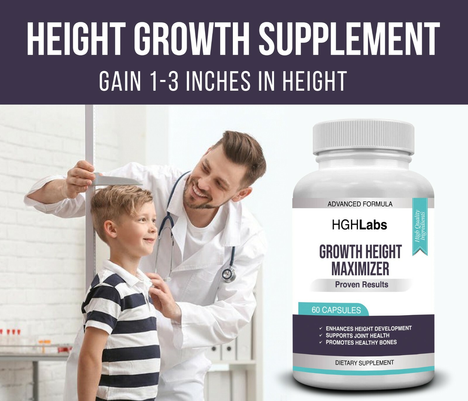 Height Growth Vitamin Pills GROWTH MAXIMIZER Supplement Height Increase