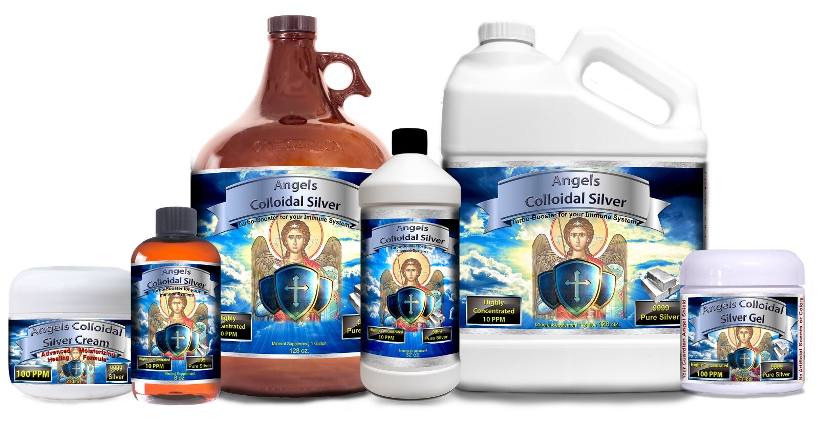 Colloidal Silver 64 oz Angels Lab 10ppm Half a Gallon
