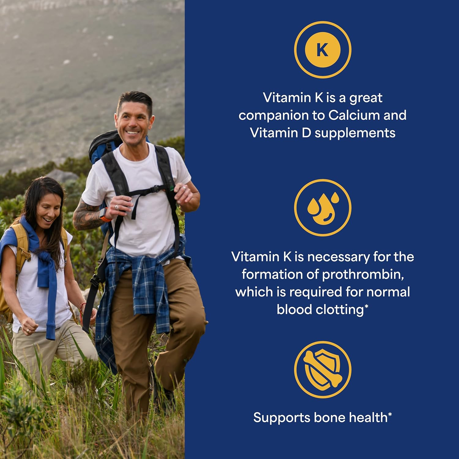 Premium Vitamin K 100Mcg, Dietary Supplement for Bone, Joint, and Blood Clotting