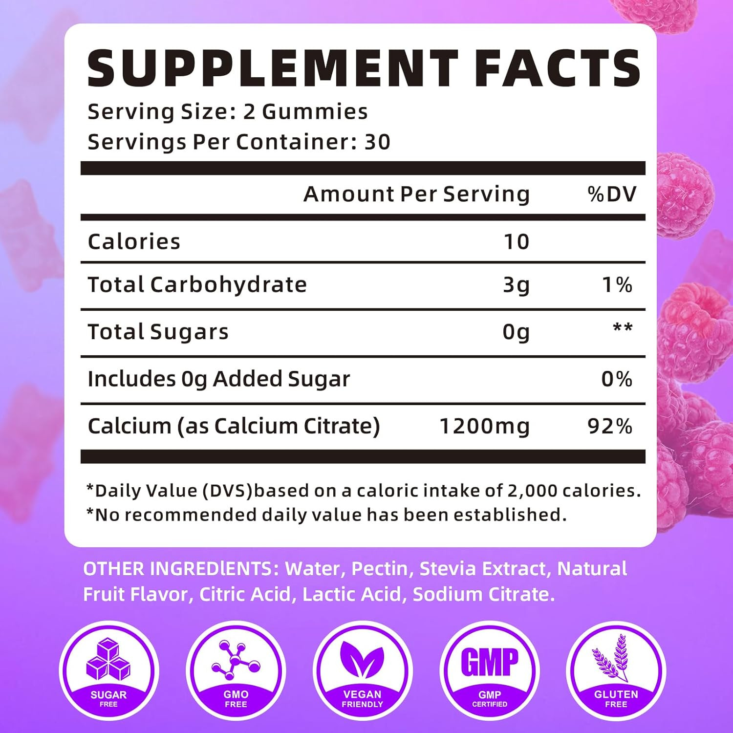 Calcium Citrate Gummies 1200Mg Calcium Gummies for Women & Men, Chewable Calcium