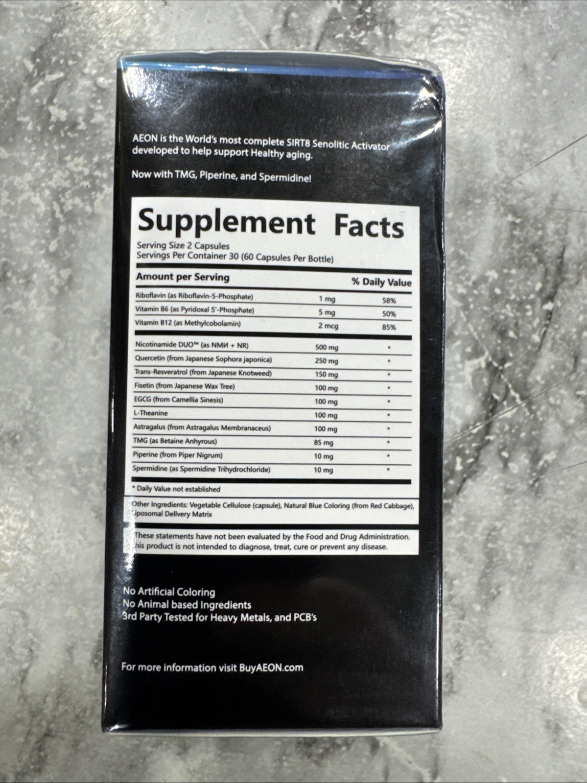 Anti-Aging Supplement NAD+ Complex AEON with Nicotinamide Duo™, Fisetin, Quer…