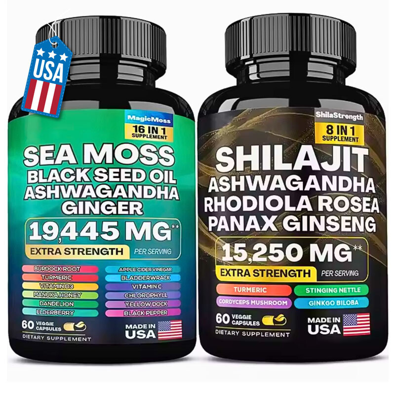 Improved Dynamic Vitality Bundle – Sea Moss Multivitamin & Shilajit Power Combo