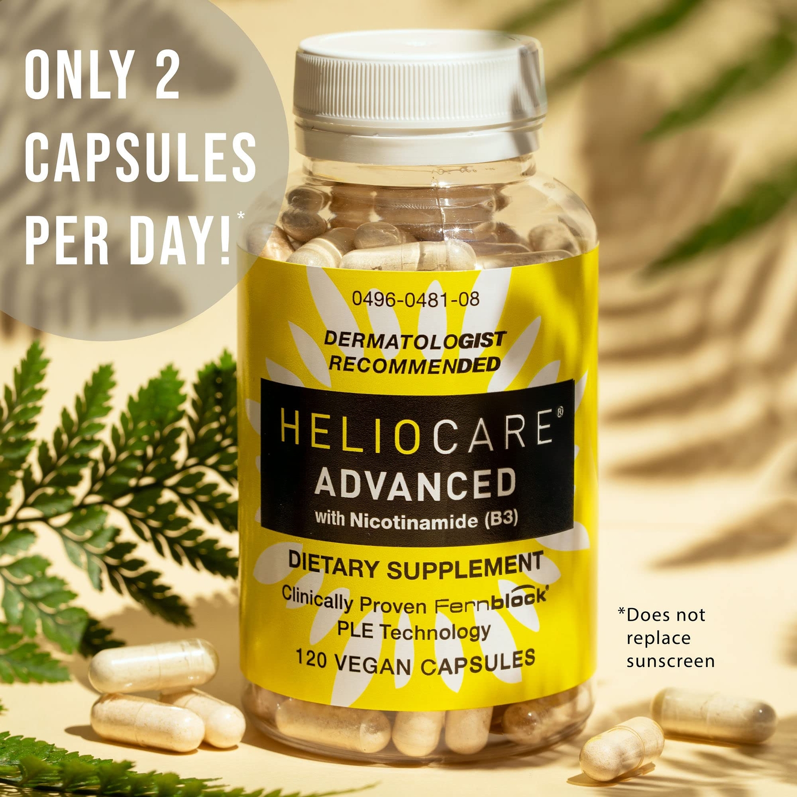 Heliocare Advanced Vitamin B3 Niacin Antioxidant Skin Health Supplement 60 Caps