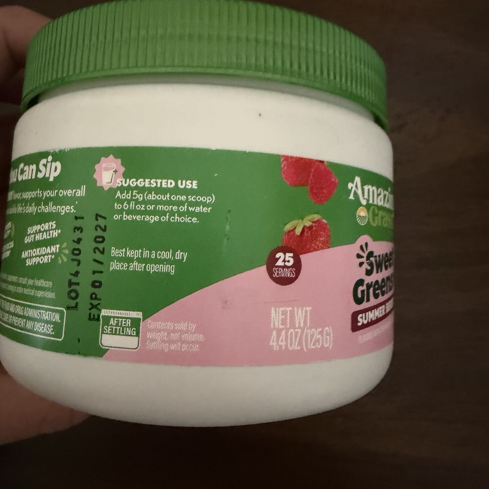 Amazing Grass Sweet Greens Superfood Powder, Summer Berry 25 Servings USA Seller