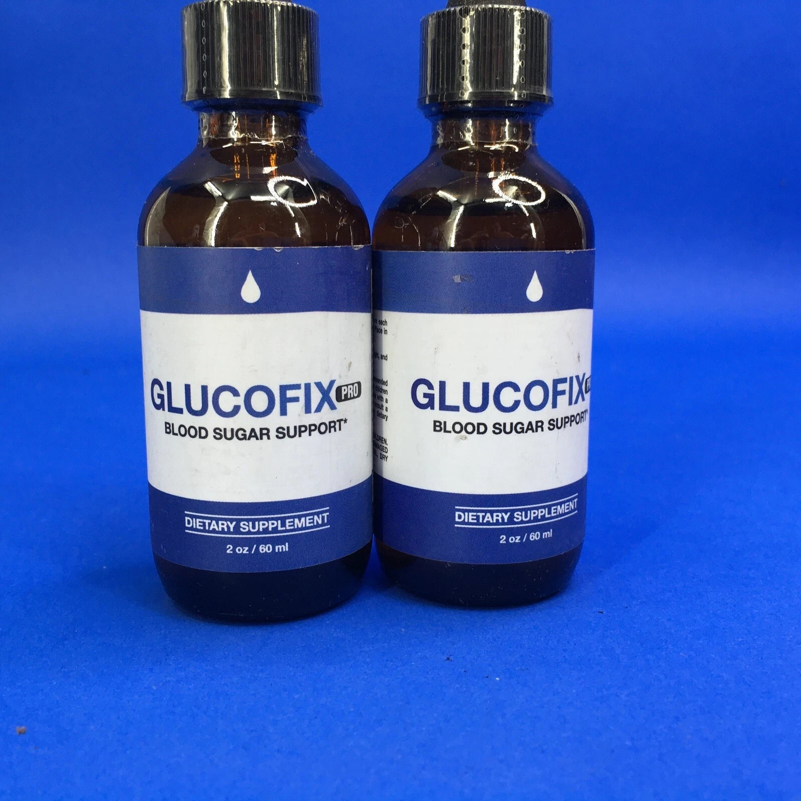 Glucofix Pro Liquid Drops Blood Sugar Support Dietary Supplemement (Lot of 2)