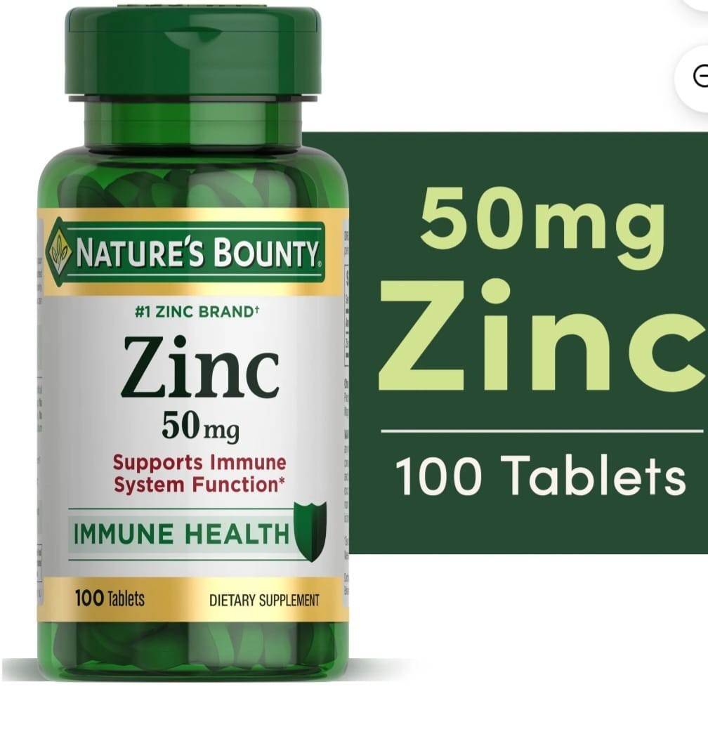 Nature’s Bounty Zinc 50 mg 100 Tablet Support Immune System Fast Shipping