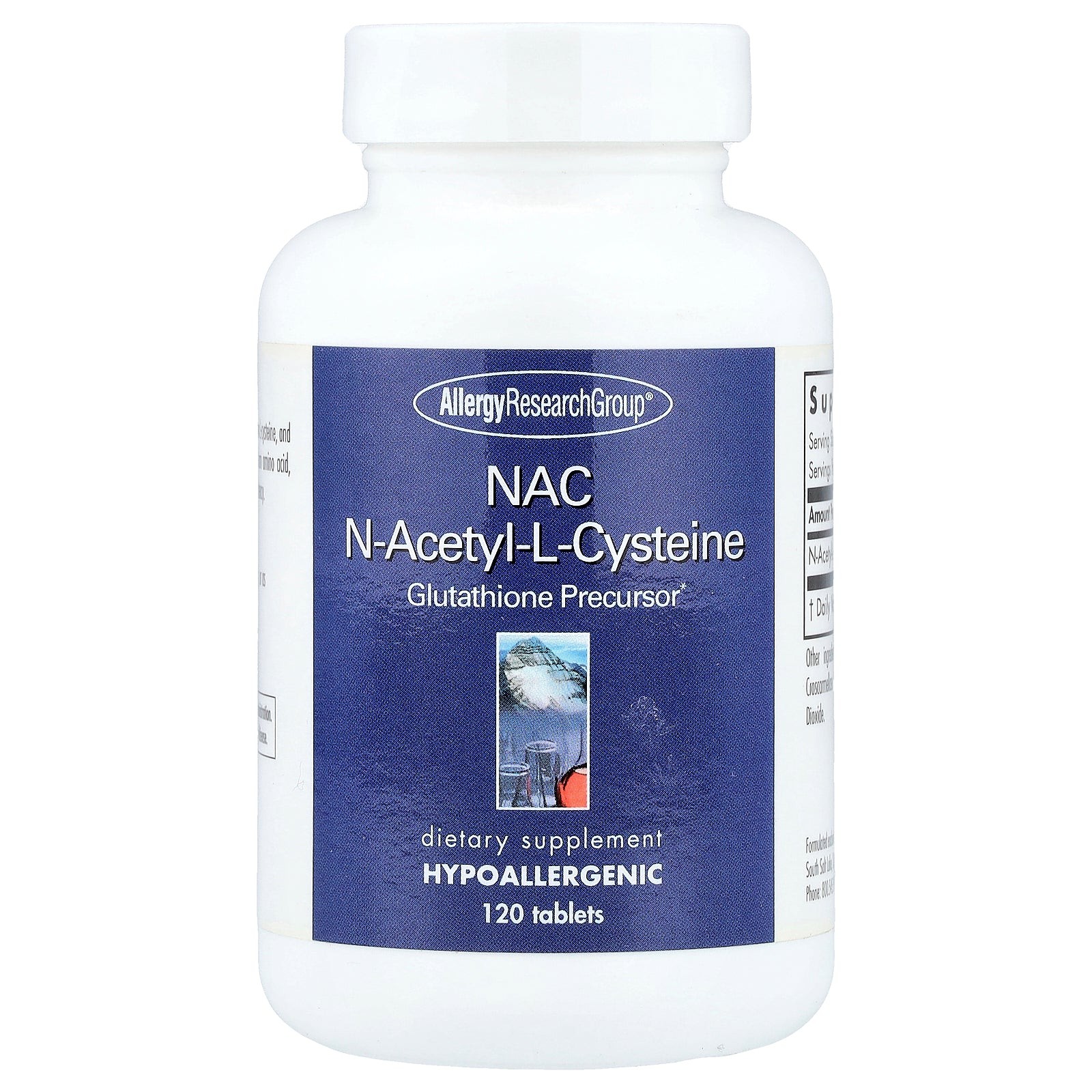 2 X Allergy Research Group, NAC, 120 Tablets (500 mg per Tablet)