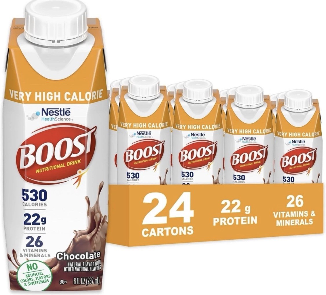 Nestle Boost Very High Calorie Complete Nutritional Drink Chocolate 8 oz 24 Ct