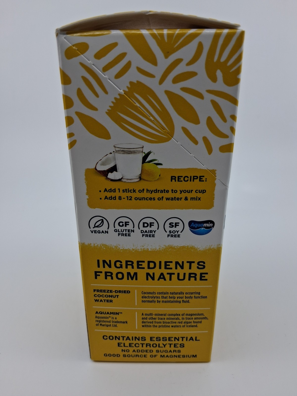 Laird Superfood Coconut Water Hydrate Lemon – 10 packets BB 6/2026