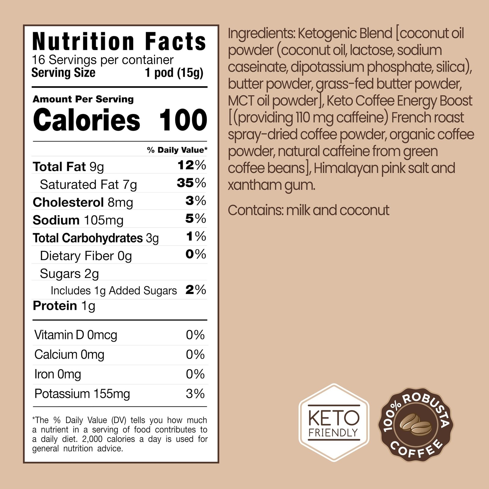 Rapidfire French Vanilla Ketogenic High Performance Keto Coffee Pods, Support…