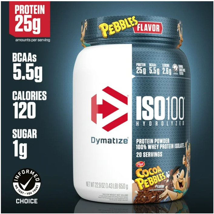 Dymatize ISO100 Hydrolyzed Whey Isolate Cocoa Pebbles 20 Servings