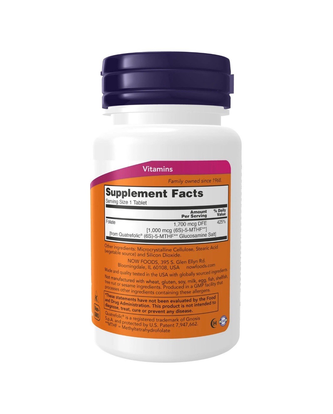 NOW FOODS Methyl Folate 1 000 mcg 90 Tablets Exp 11/26