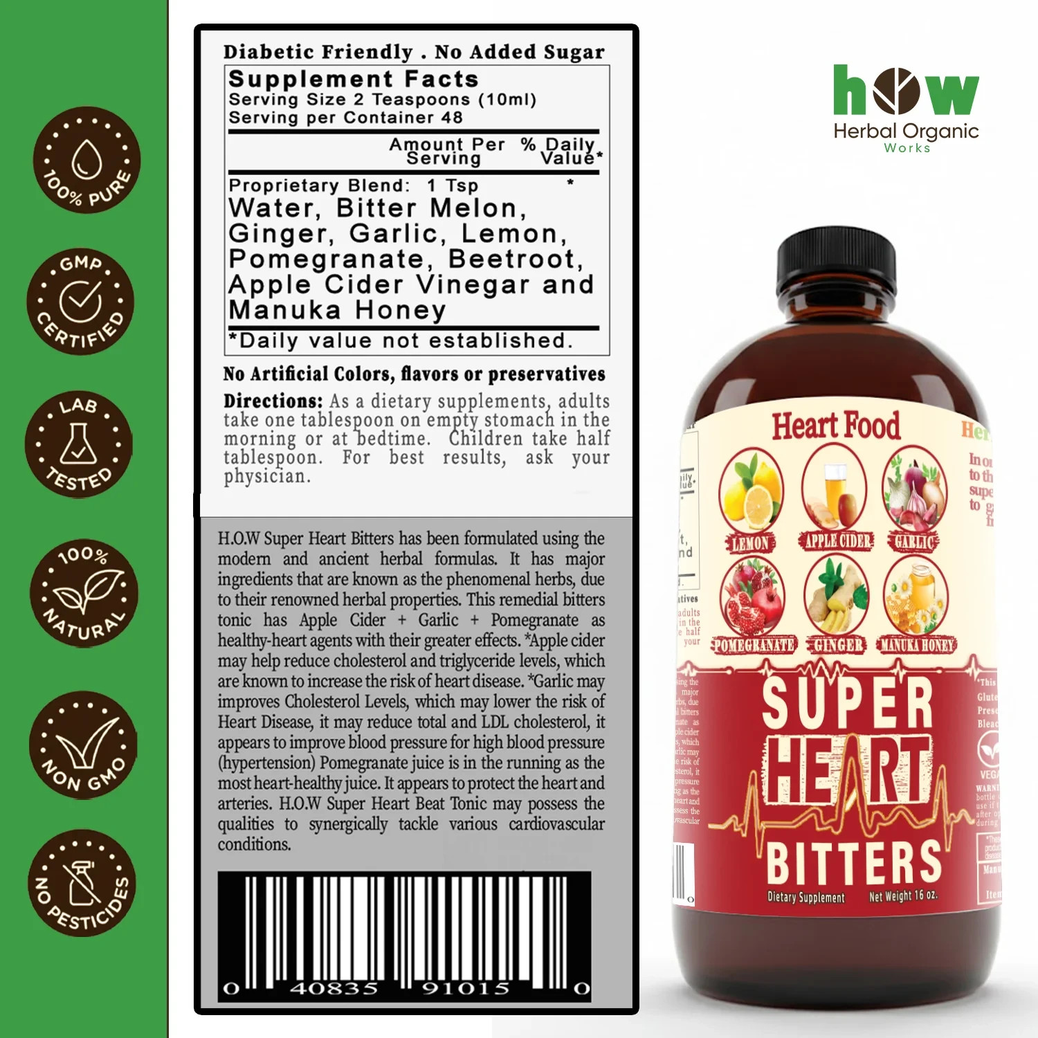 Super Heart Bitter | Cardiovascular Health & Cholesterol Support | Natural Remed