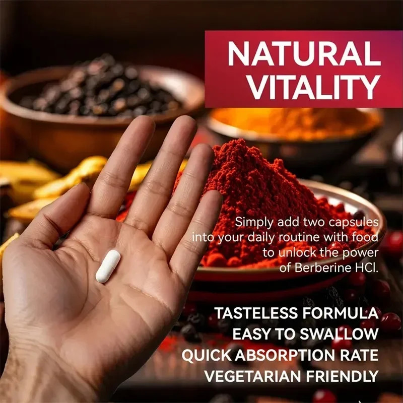 Premium Berberine 120pcs,Promotes Cardiovascular and Digestive Health, Energy