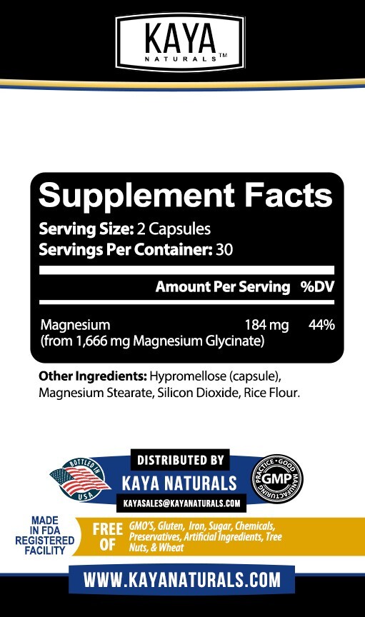 (2 Pack) Magnesium Glycinate RLS Sleep Aid, Anti Cramp, Joint & Bone Support