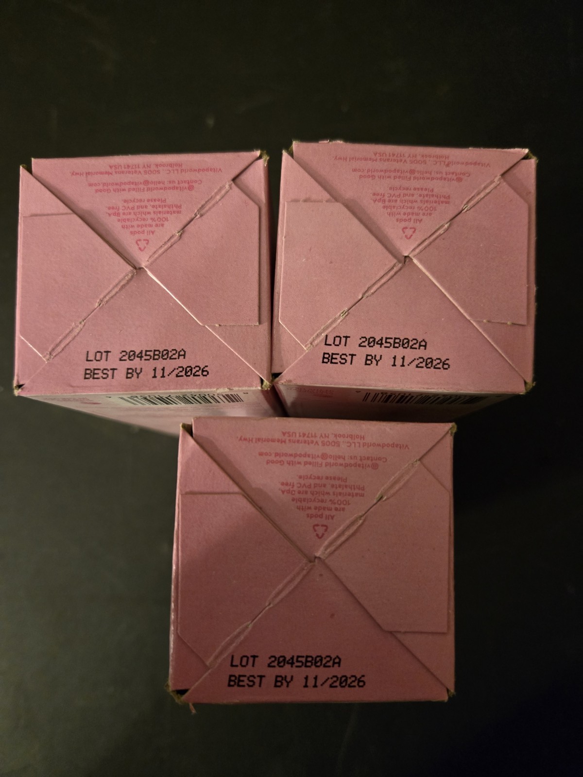 Lot Of 3 Vitapod Paris Hilton Radiant Rose Flavor Pods BB 11/2026