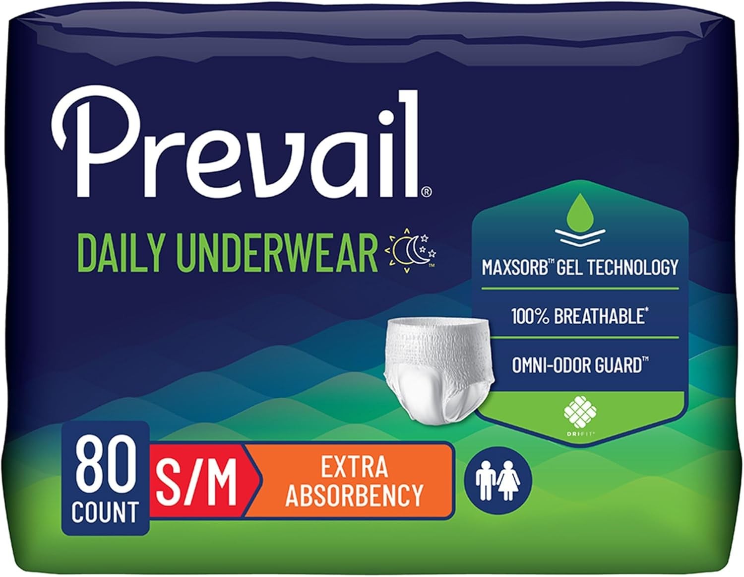 Prevail Daily Protective Underwear – Unisex Adult Incontinence Underwear – Dis