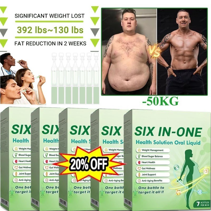 Six-in-One Health Solution Oral Liquid, One Bottle to Target It All HOT US