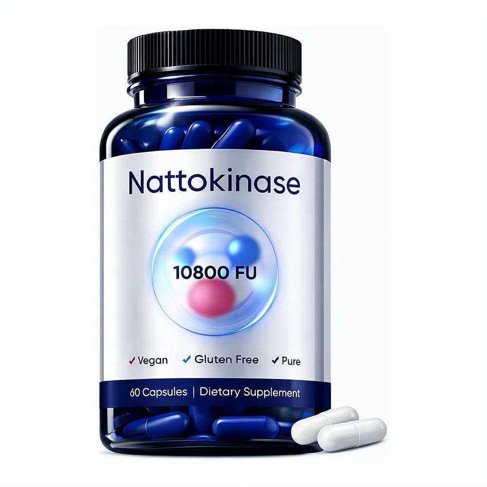 1-3X Nattokinase Supplement – 10800 FU 60 Capsules Per Serving HOT 2026