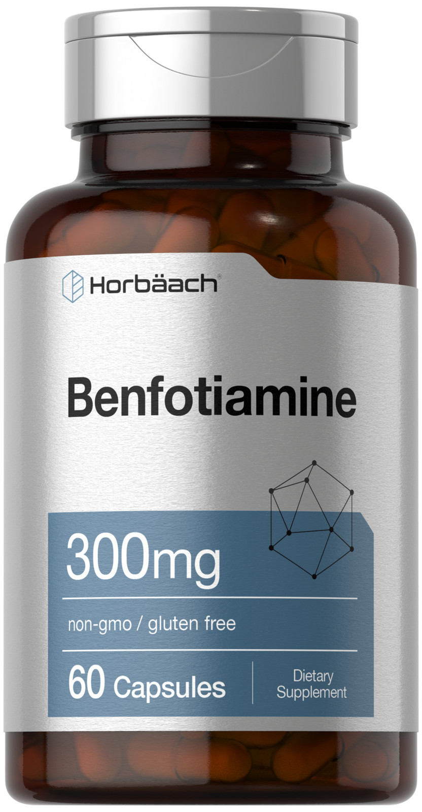 Benfotiamine 300mg | 60 Capsules | Non-GMO, Gluten Free Supplement | by Carlyle