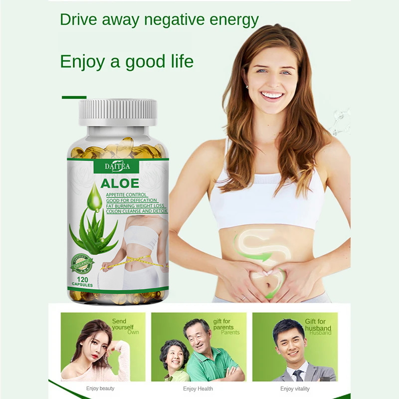 Aloe Vera Extract 5000mg 120 Capsules,Boost Metabolism Supplement