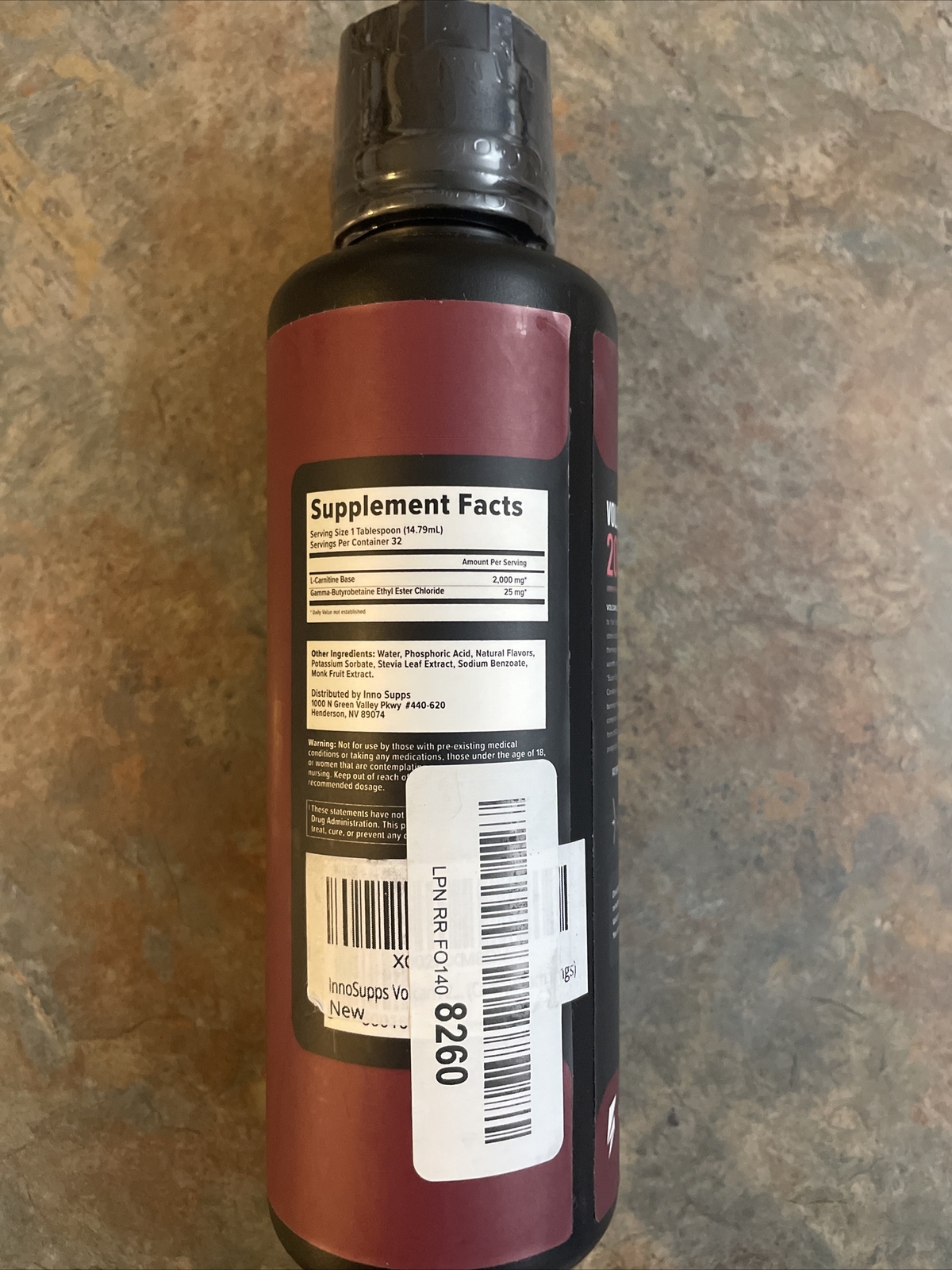 NEW Innosupps Volcarn 2000 Potent Thermogenic Carnitine Candy Peach Rings 16 Oz.