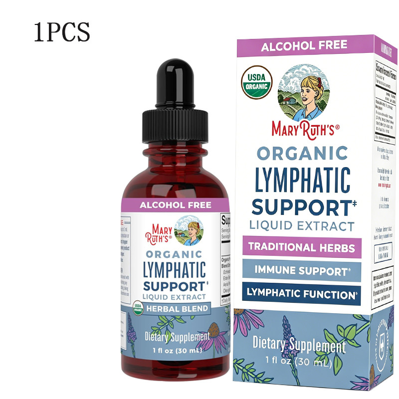 2 PCS MaryRuth’s Organic Lymphatic Support Echinacea Elderberry Drops Vegan 30ml