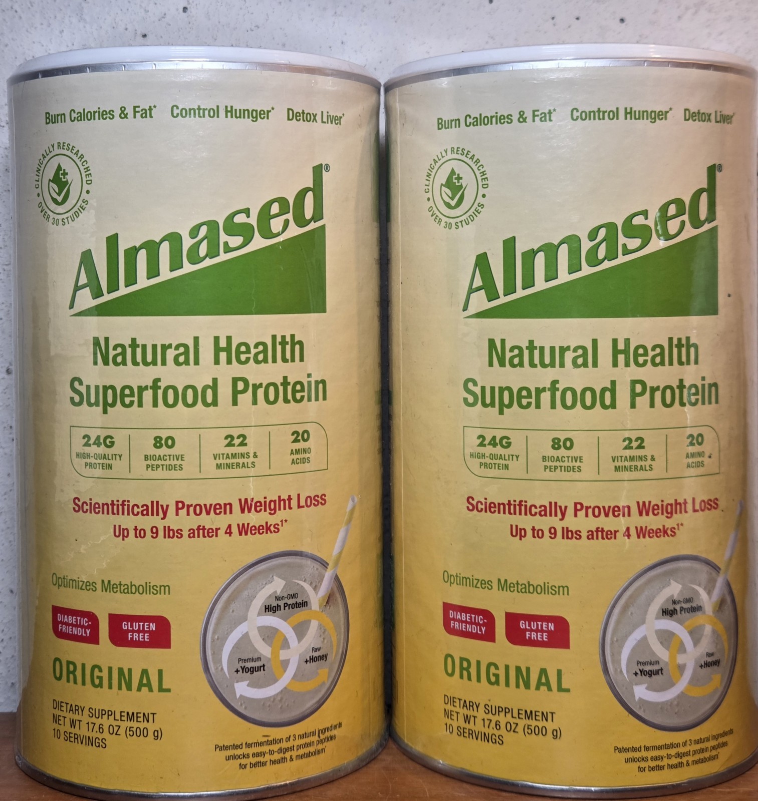 2× Almased Multi Protein Synergy Diet Powder 17.6 Oz 500g Weight Loss 08/2027+