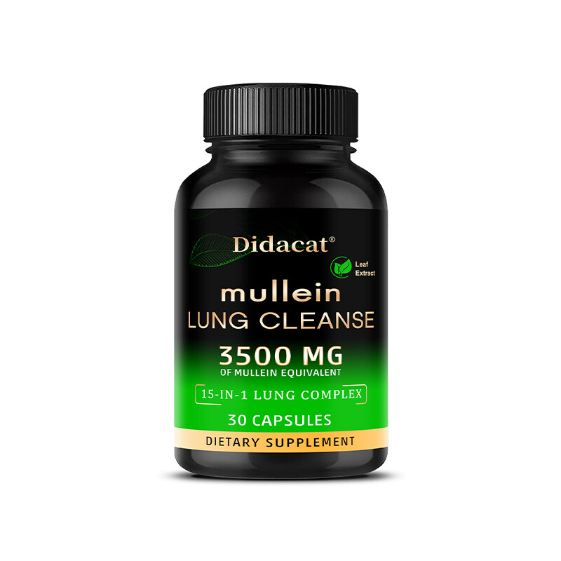 Mullein Leaf Extract 3500mg Lung Cleanse Respiratory Herbal Capsules