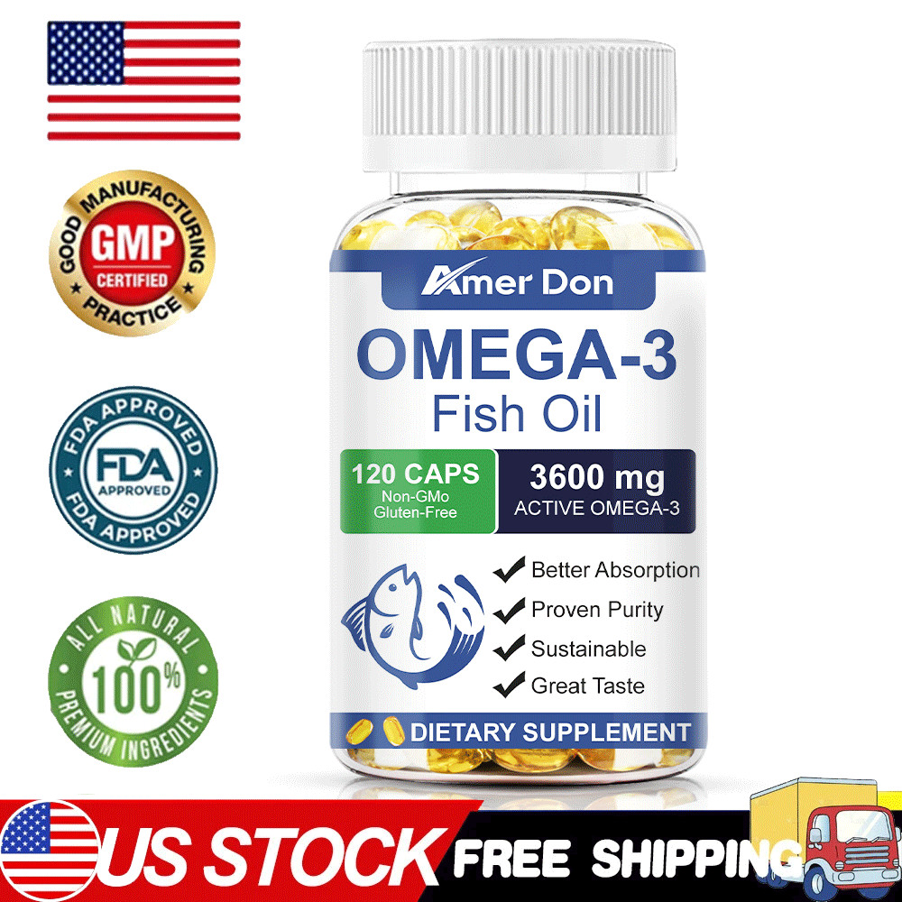 Maximum Strength Triple Omega 3 Fish Oil, 2160mg EPA & DHA – 120 Softgels