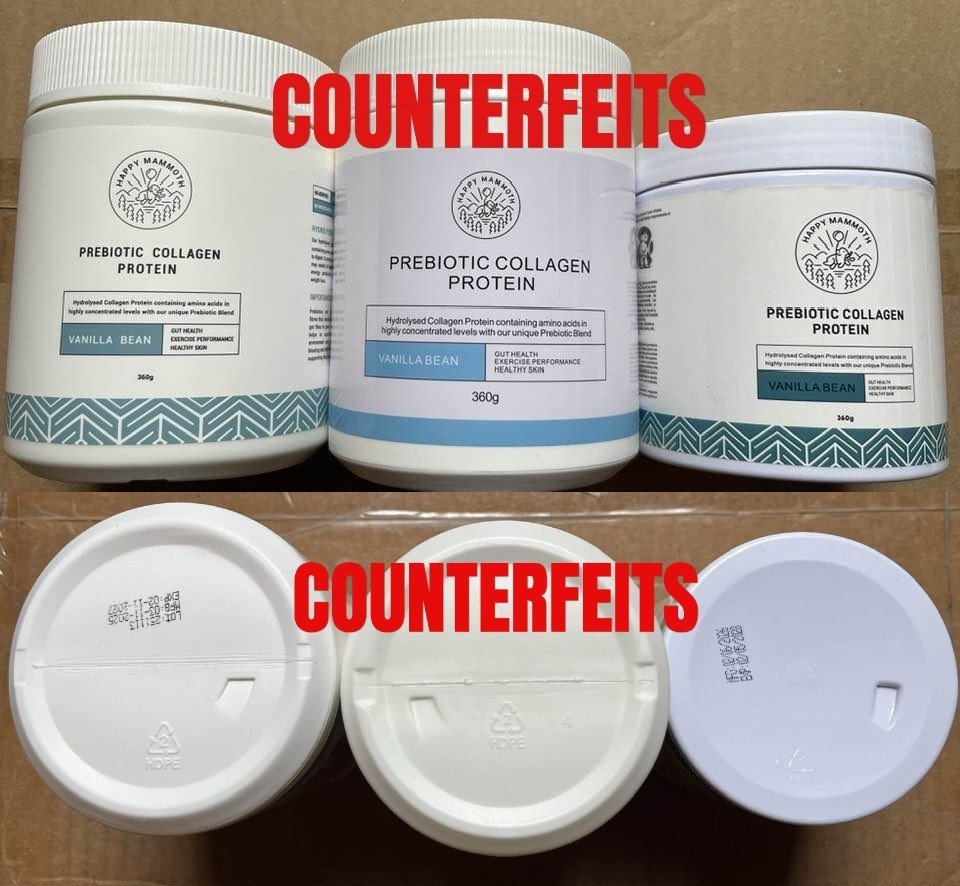 Happy Mammoth Prebiotic Collagen Protein FREE Same Day Ship BEWARE OF FAKES