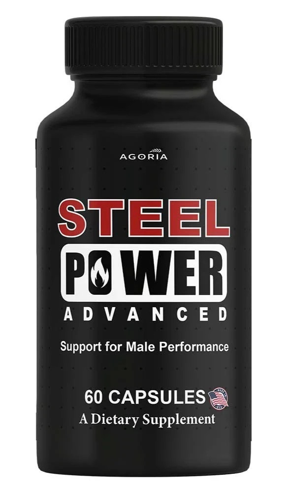 Steel Power Pills for Men Performance, SteelPower Supplement Capsules 1 Pack