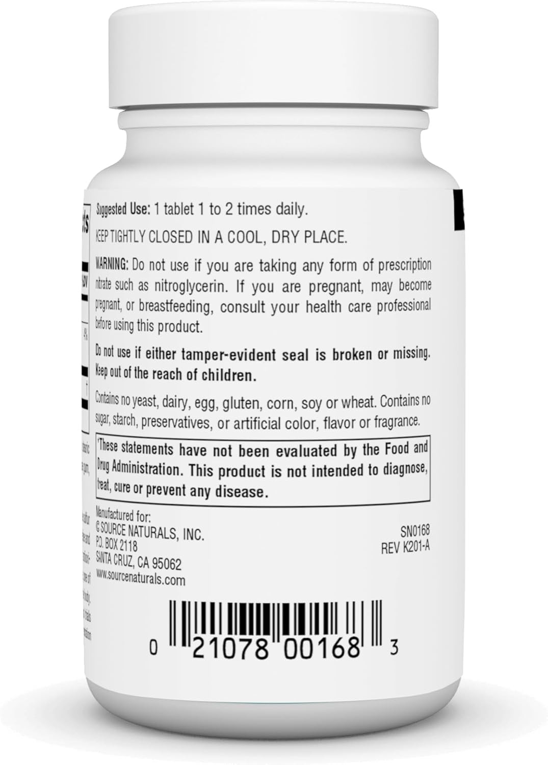 Source Naturals N-Acetyl Cysteine Antioxidant Support 1000 Mg Dietary Supplement
