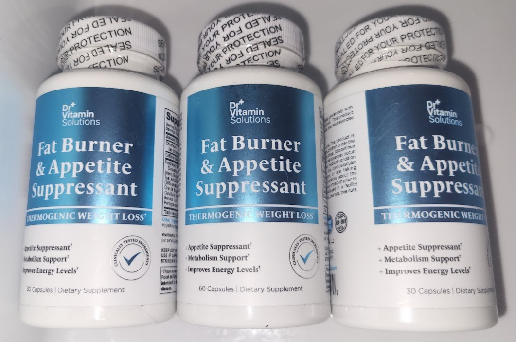 Dr. Vitamin Solutions 3-Pack Fat Burner Appetite Suppressant Capsules Exp10/26