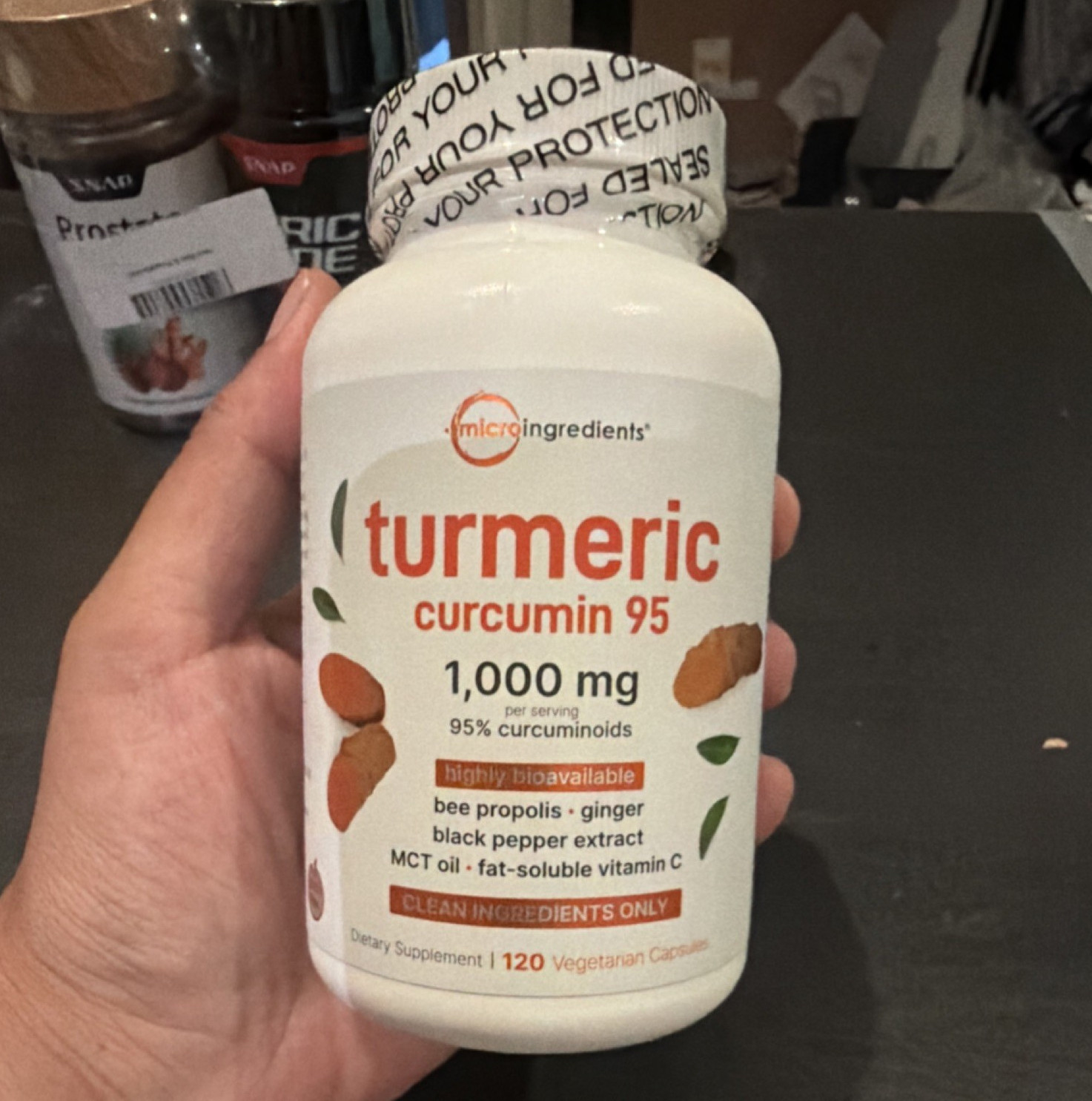 Microingredients Turmeric Curcumin 1000mg 120 Caps w/ Black Pepper Ginger