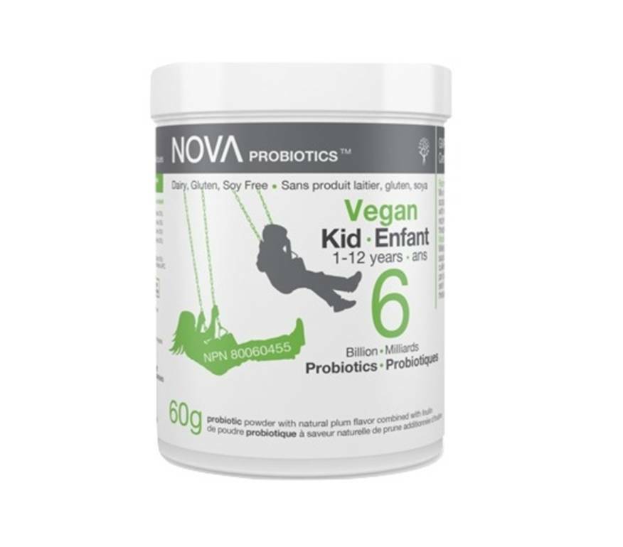 NOVA PROBIOTICS Vegan KID 1-12 Years 6 Billion Probiotics per Scoop -60g powder