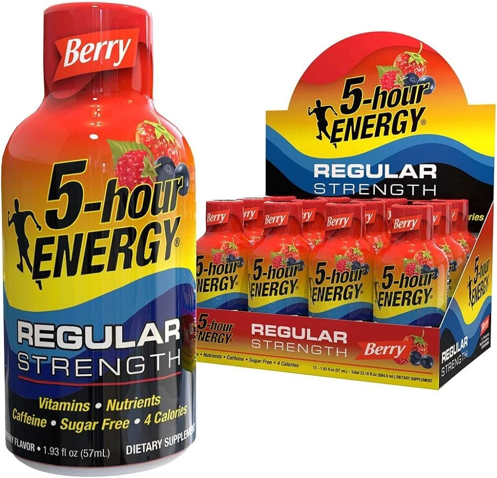 5-hour ENERGY Shot | Regular Strength | Berry Flavor 1.93 fl oz | 12 Count Pack!
